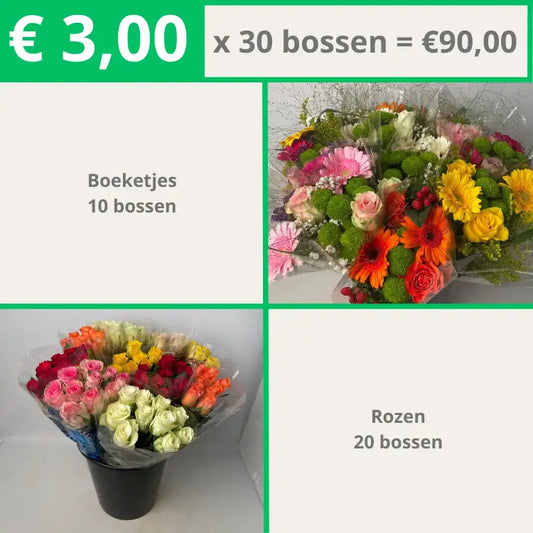 Boeketjes 10 | Rozen 20